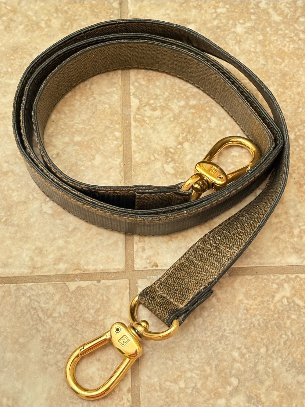 Authentic Fendi Pequin Stripe Vintage Crossbody strap